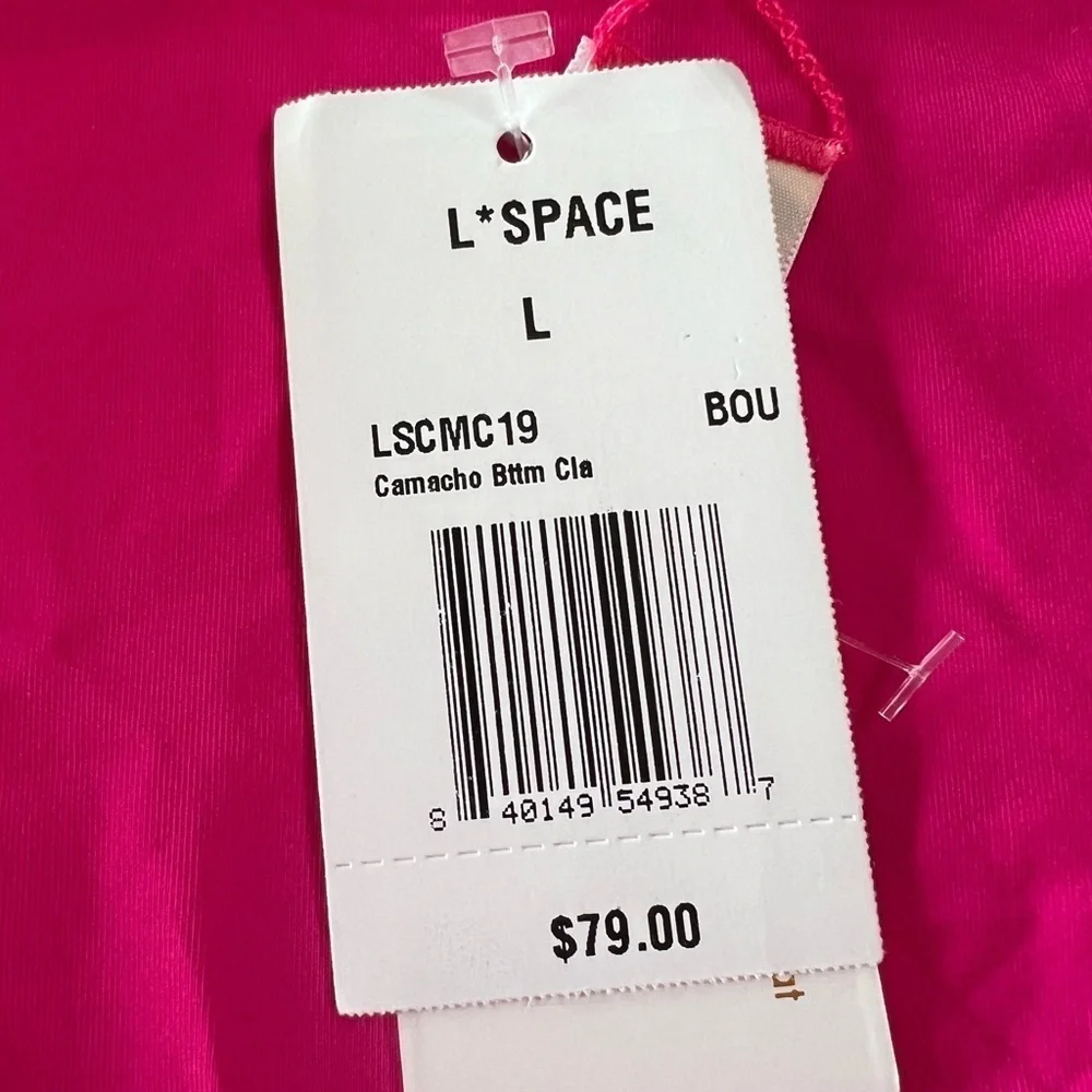 NWT L Space Women’s Camacho Low Rise Bikini Bottoms in Pink in size L